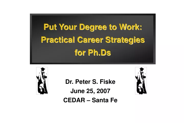 put your degree to work practical career