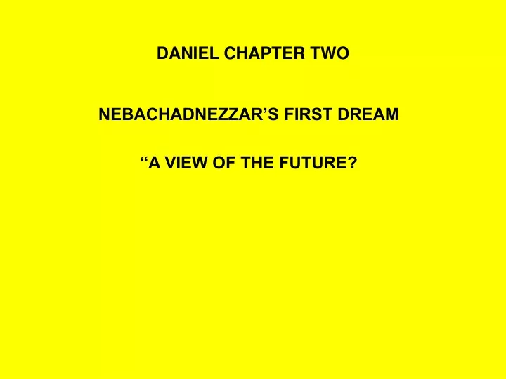daniel chapter two