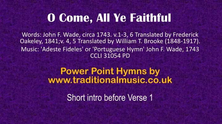 o come all ye faithful