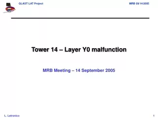 Tower 14 – Layer Y0 malfunction