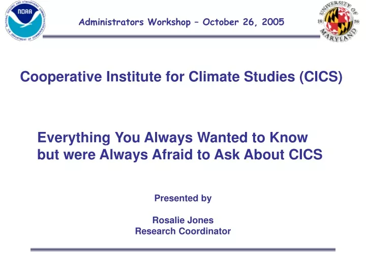 cooperative institute for climate studies cics