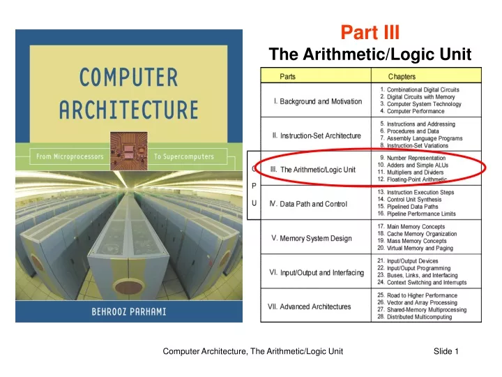 part iii the arithmetic logic unit