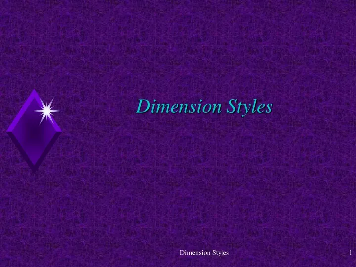 dimension styles