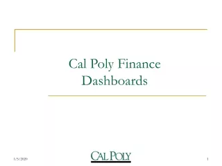 Cal Poly Finance Dashboards