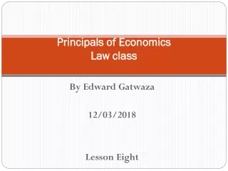 Principals of Economics  Law class