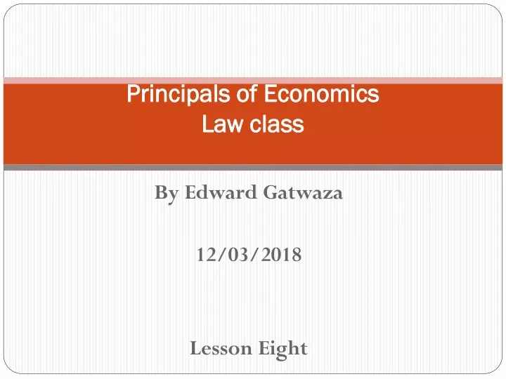 principals of economics law class