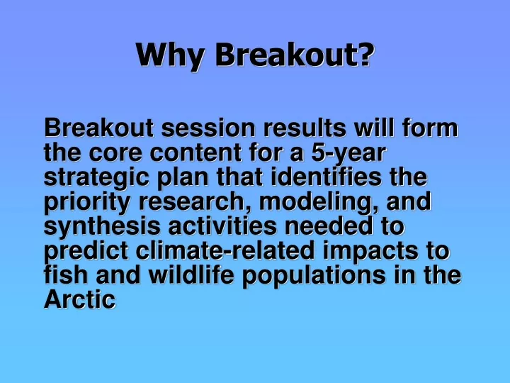 why breakout