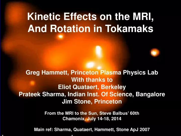kinetic effects on the mri and rotation
