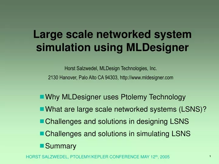 large scale networked system simulation using