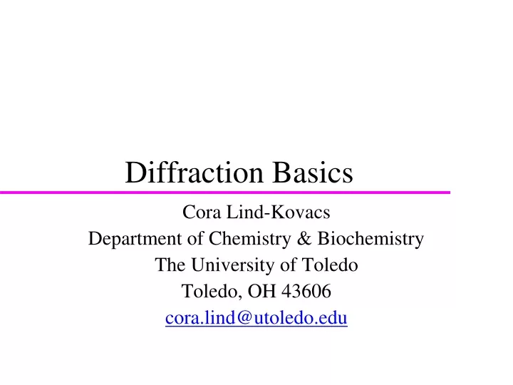 diffraction basics