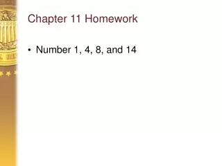 Chapter 11 Homework