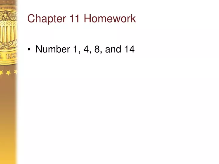 chapter 11 homework