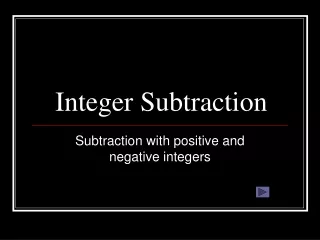 Integer Subtraction