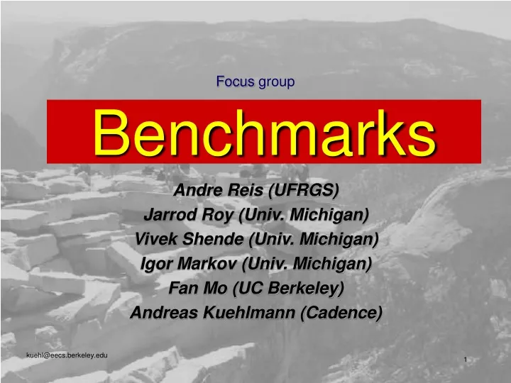 focus group benchmarks