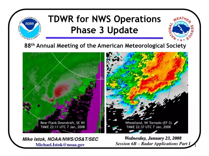 tdwr for nws operations phase 3 update