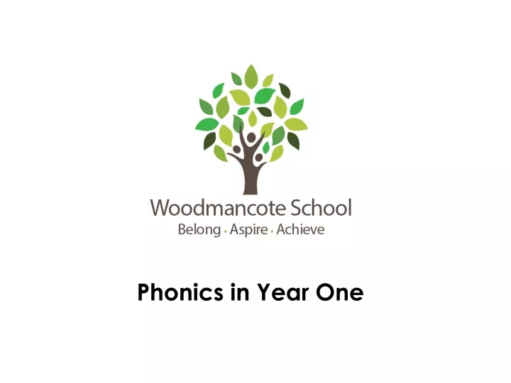 phonics in year one