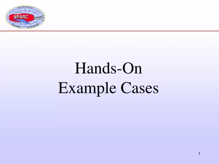 hands on example cases