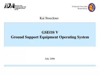 GSEOS V Ground Support Equipment Operating System