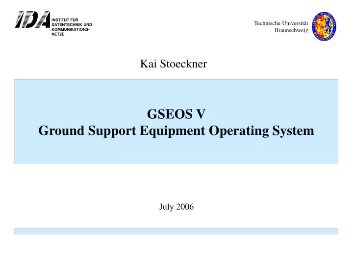 gseos v ground support equipment operating system