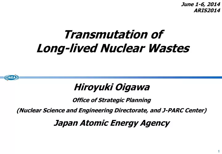 transmutation of long lived nuclear wastes