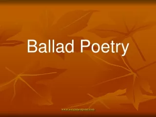 Ballad Poetry