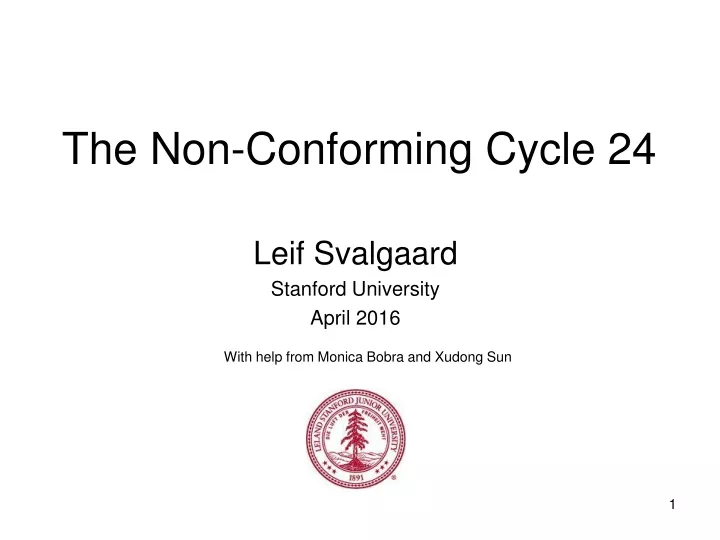 the non conforming cycle 24