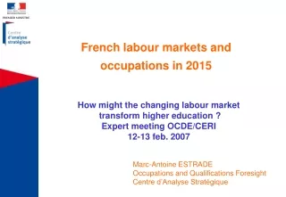French labour markets and occupations in 2015