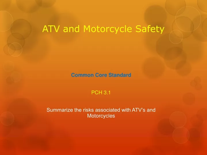 atv and motorcycle safety