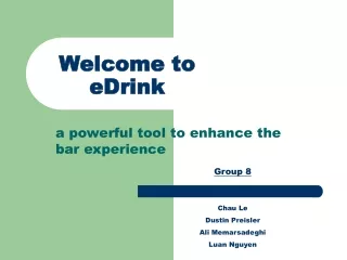 Welcome to  eDrink