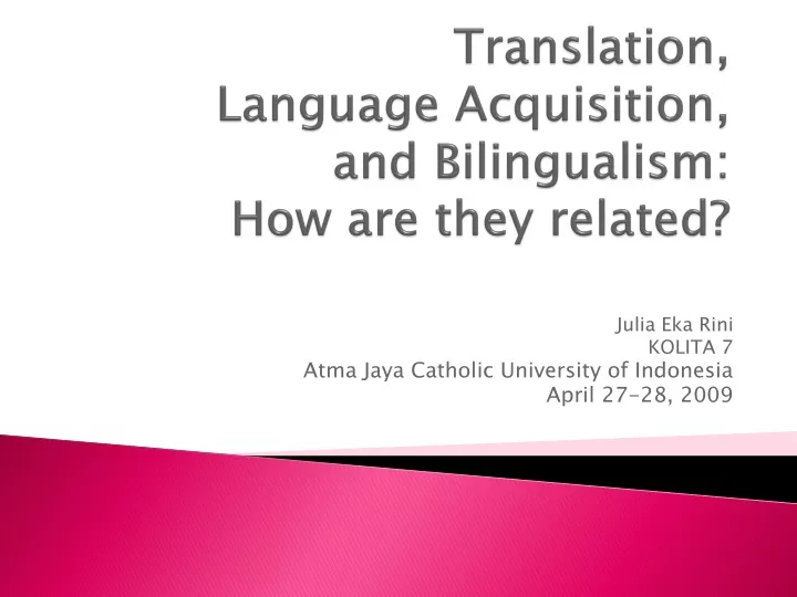 translation language acquisition and bilingualism how are they related