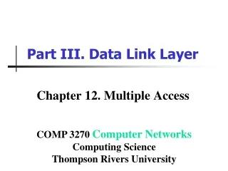 Part III. Data Link Layer