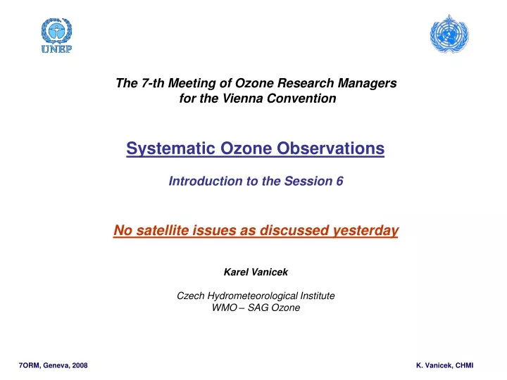 the 7 th meeting of ozone research managers