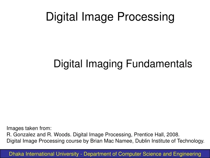 digital imaging fundamentals