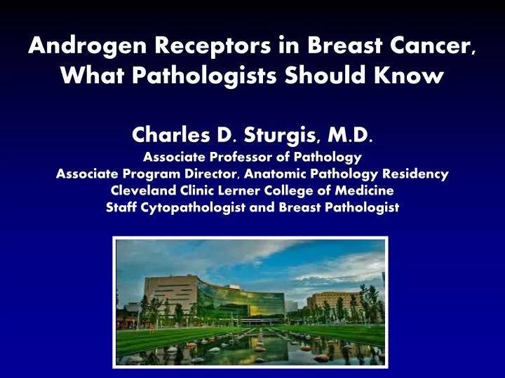 androgen receptors in breast cancer what