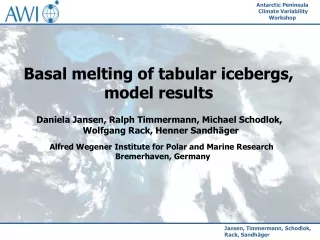Basal melting of tabular icebergs, model results