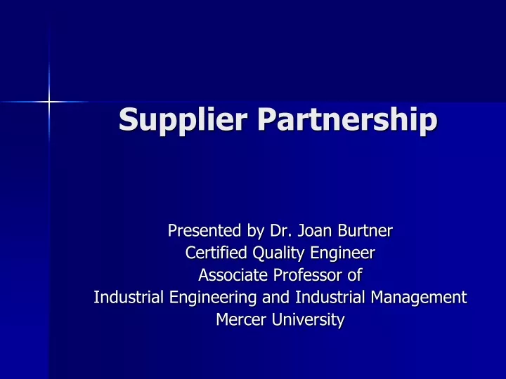 supplier partnership