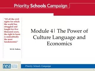 Module 4| The Power of Culture Language and Economics