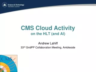 CMS Cloud Activity on the HLT (and AI)