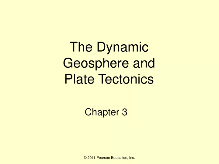 the dynamic geosphere and plate tectonics
