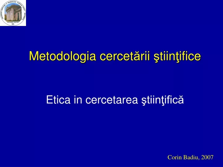 metodologia cercet rii tiin ifice etica in cercetarea tiin ific