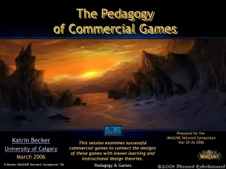 The Pedagogy of Commercial Games