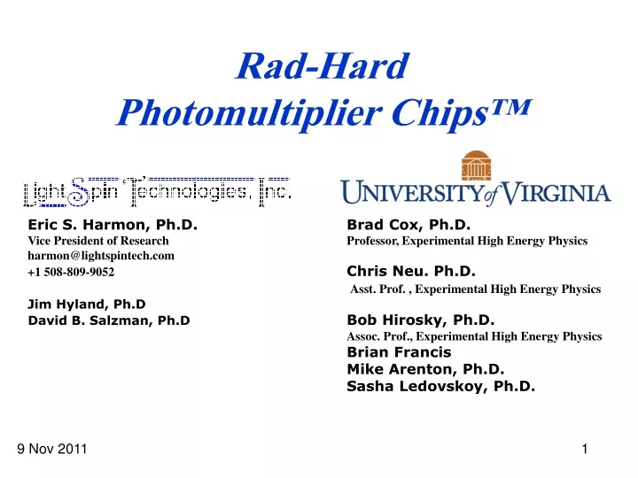 rad hard photomultiplier chips