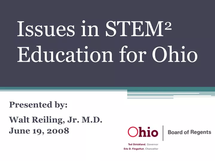 issues in stem 2 education for ohio