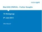 PARCA Modification Discussion: Unsold Capacity and EU Policies - slide 1