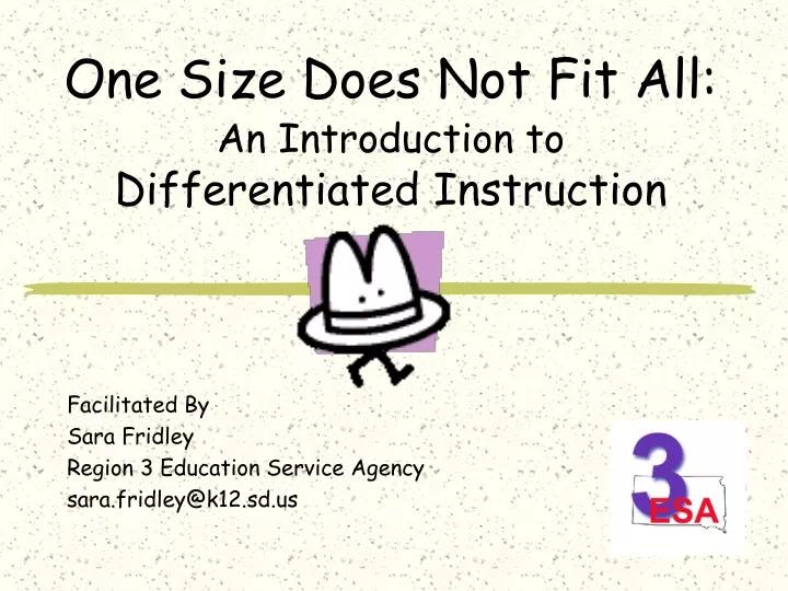 one size does not fit all an introduction to differentiated instruction