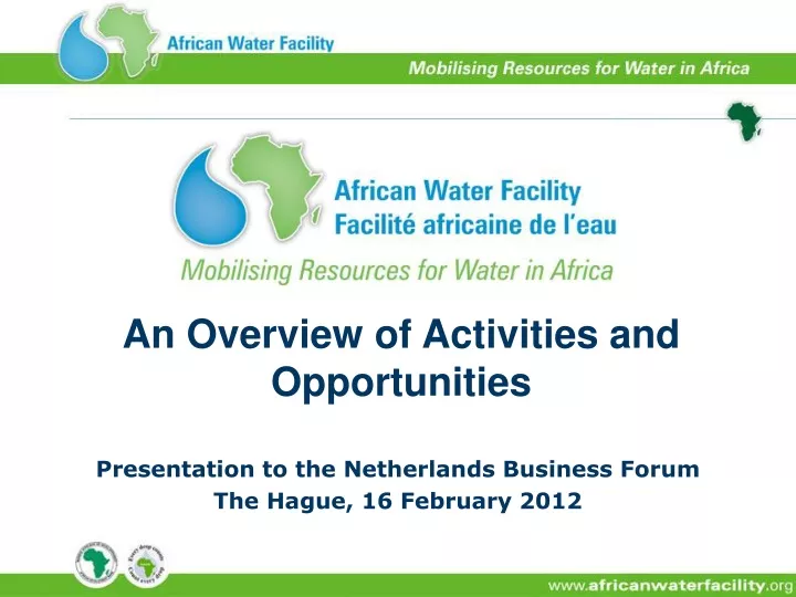presentation to the netherlands business forum the hague 16 february 2012