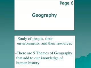 Page 6 Geography