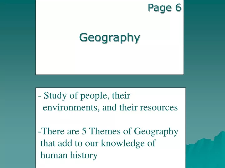 page 6 geography