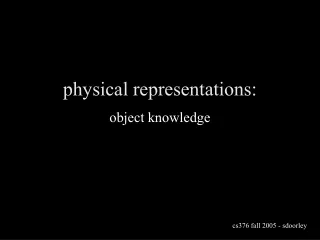 physical representations: