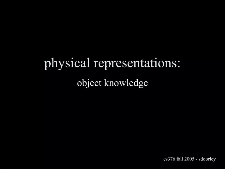 physical representations